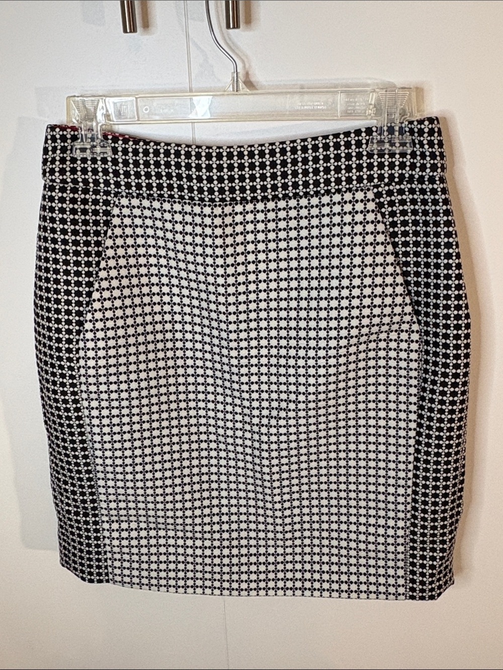 Banana Republic Black and White Geometric Pencil Skirt